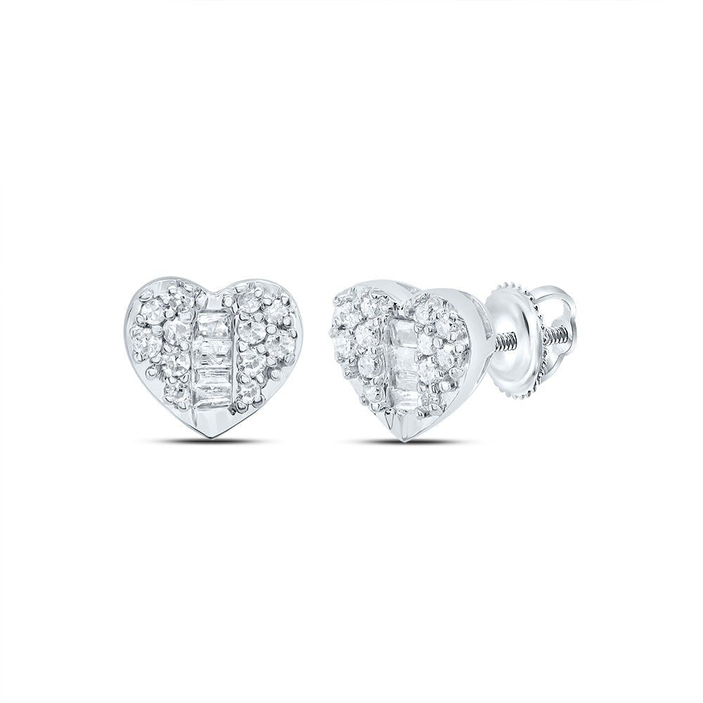 10K White Gold Elegant Earrings with Diamond Gift Edition - Splendid Jewellery