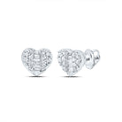 10K White Gold Elegant Earrings with Diamond Gift Edition - Splendid Jewellery