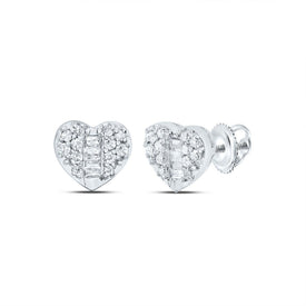 10K White Gold Elegant Earrings with Diamond Gift Edition - Splendid Jewellery