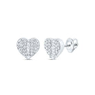 Heart Diamond Earrings 1/4 Cttw - Splendid Jewellery