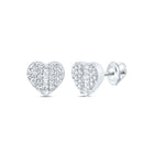 Heart Diamond Earrings 1/4 Cttw - Splendid Jewellery
