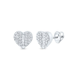 Heart Diamond Earrings 1/4 Cttw - Splendid Jewellery
