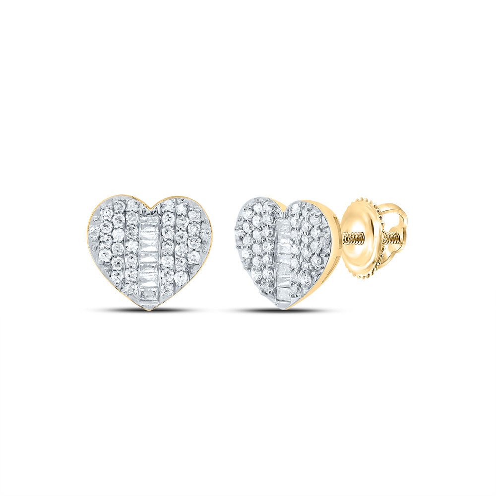 Diamond Earrings in 10K Yellow Gold for Everyday Wear - Splendid Jewellery