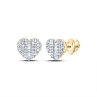 Diamond Earrings in 10K Yellow Gold for Everyday Wear - Splendid Jewellery
