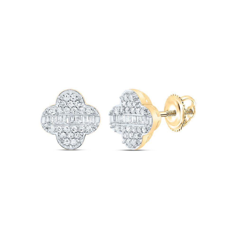 10K Yellow Gold Diamond Stud Earrings 1/4 Cttw - Splendid Jewellery