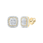 10K Yellow Gold Elegant Earrings with Diamond for Everyday Wear - Splendid Jewellery