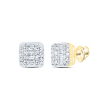 Load image into Gallery viewer, 10K Yellow Gold Elegant Stud Earrings with Diamond with Natural Sparkle - Splendid Jewellery
