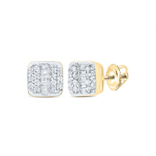 Load image into Gallery viewer, Diamond Stud Earrings in 10K Yellow Gold with Elegant Styling - Splendid Jewellery