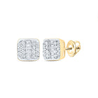 Diamond Stud Earrings in 10K Yellow Gold with Elegant Styling - Splendid Jewellery