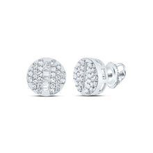 Load image into Gallery viewer, 10K White Gold Diamond Earrings for Everyday Wear with Natural Sparkle - Splendid Jewellery