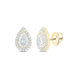 10K Yellow Gold Modern Diamond Earrings for Everyday Wear - Splendid Jewellery