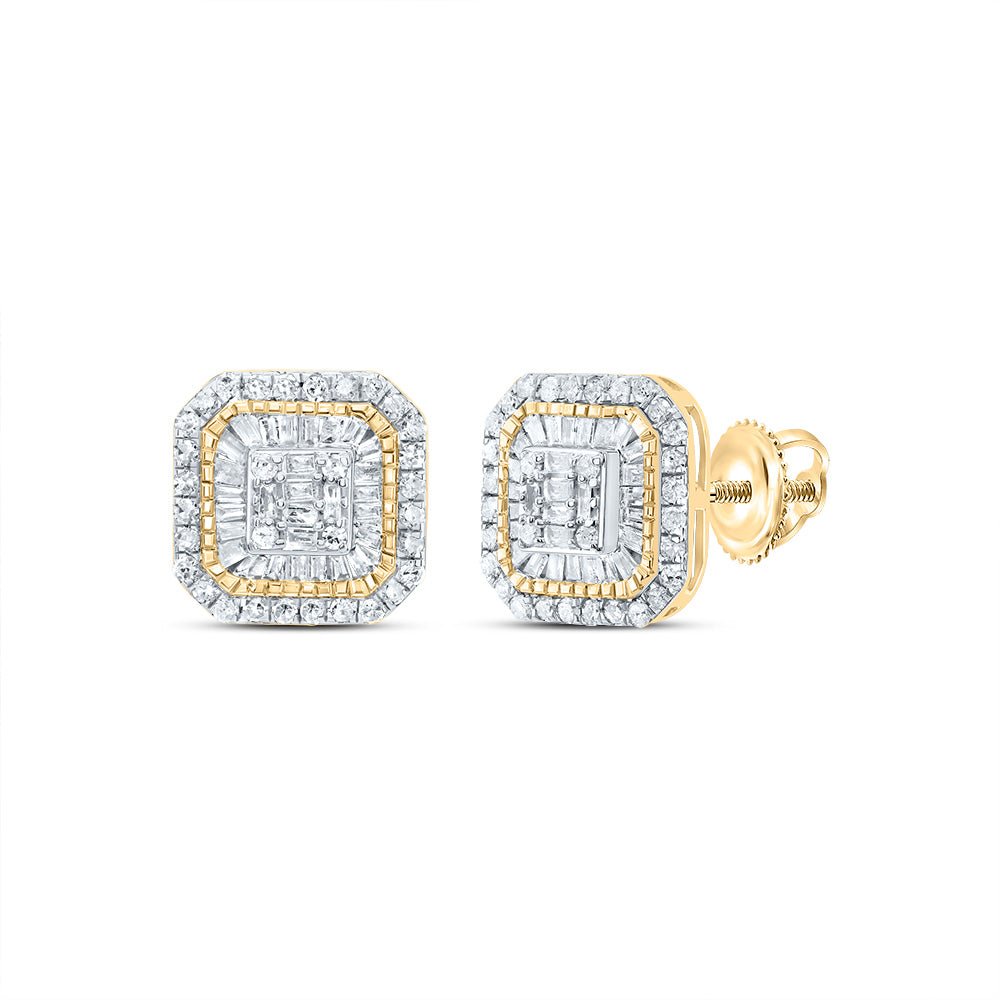 10K Yellow Gold Elegant Earrings with Diamond with Elegant Styling - Splendid Jewellery
