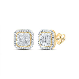 10K Yellow Gold Elegant Earrings with Diamond with Elegant Styling - Splendid Jewellery
