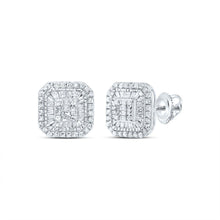 Load image into Gallery viewer, 10K White Gold Elegant Earrings with Diamond with Elegant Styling - Splendid Jewellery