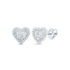 10K White Gold Diamond Earrings for Everyday Wear with Fine Detail - Splendid Jewellery