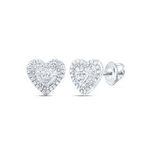 Load image into Gallery viewer, 10K White Gold Diamond Earrings for Everyday Wear with Fine Detail - Splendid Jewellery