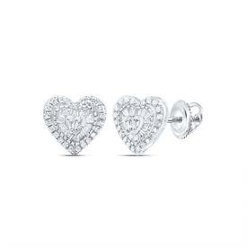10K White Gold Diamond Earrings for Everyday Wear with Fine Detail - Splendid Jewellery