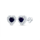 14K White Gold Gift - Ready Blue Sapphire Earrings - Splendid Jewellery