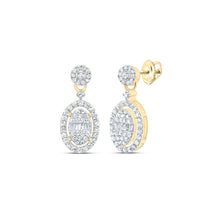 Load image into Gallery viewer, 10K Yellow Gold Oval Diamond Earrings - Splendid Jewellery