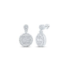10K White Gold Diamond Earrings with Fine Detail - Splendid Jewellery
