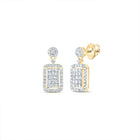 10K Yellow Gold Modern Emerald Earrings - Splendid Jewellery