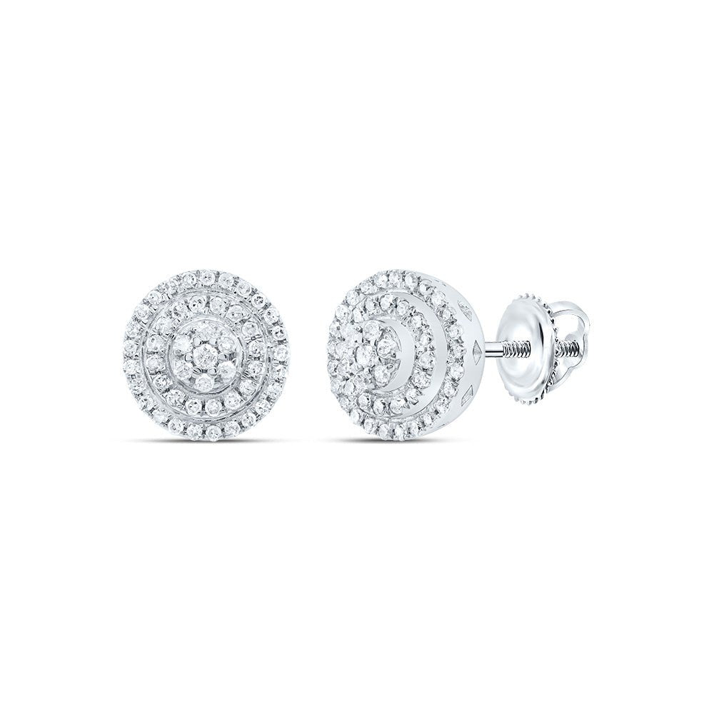 Diamond Earrings in 10K White Gold for Everyday Wear - Splendid Jewellery