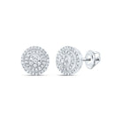Diamond Earrings in 10K White Gold for Everyday Wear - Splendid Jewellery