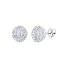 Diamond Earrings in 10K White Gold for Everyday Wear - Splendid Jewellery