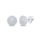 10K White Gold Diamond Stud Earrings 3/4 Cttw - Splendid Jewellery