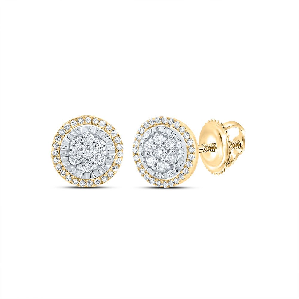 Diamond Stud Earrings in 10K Yellow Gold for Everyday Wear - Splendid Jewellery