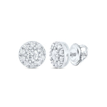 Load image into Gallery viewer, 14K White Gold Elegant Stud Earrings with Diamond with Elegant Styling - Splendid Jewellery