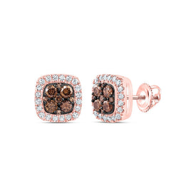 Cushion Diamond Stud Earrings 1/2 Cttw - Splendid Jewellery