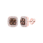 Diamond Stud Earrings in 14K Rose Gold - Splendid Jewellery