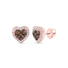 10K Rose Gold Diamond Stud Earrings 1/2 Cttw - Splendid Jewellery