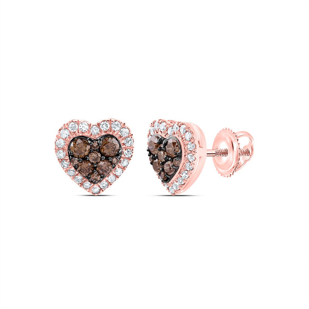 Heart Diamond Stud Earrings 1/2 Cttw Gift Edition - Splendid Jewellery
