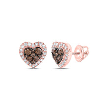 Load image into Gallery viewer, Heart Diamond Stud Earrings 1/2 Cttw Gift Edition - Splendid Jewellery