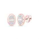 Diamond Stud Earrings in 10K Rose Gold with Fine Detail - Splendid Jewellery