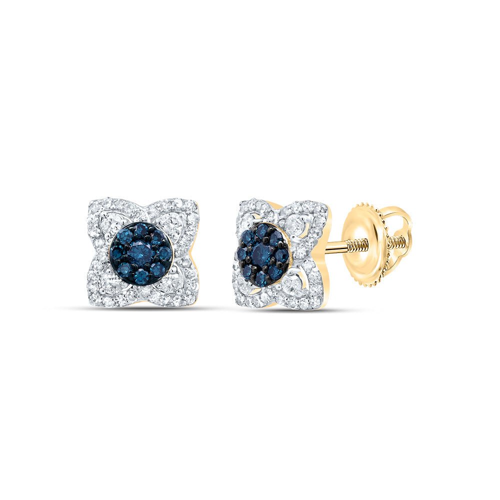Diamond Stud Earrings in 10K Yellow Gold - Splendid Jewellery