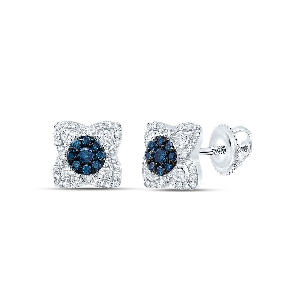 10K White Gold Luxury Diamond Stud Earrings - Splendid Jewellery