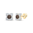 10K Yellow Gold Luxury Diamond Stud Earrings with Elegant Styling - Splendid Jewellery