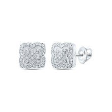 Load image into Gallery viewer, 10K White Gold Gift - Ready Diamond Earrings with Fine Detail - Splendid Jewellery