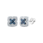 Diamond Earrings in 10K White Gold with Elegant Styling - Splendid Jewellery