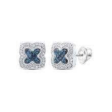 Load image into Gallery viewer, Diamond Earrings in 10K White Gold with Elegant Styling - Splendid Jewellery