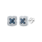 Diamond Earrings in 10K White Gold with Elegant Styling - Splendid Jewellery