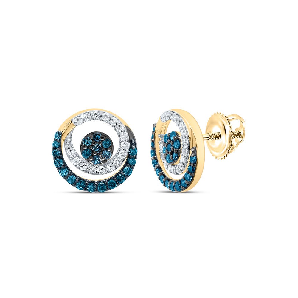 10K Yellow Gold Diamond Earrings for Everyday Wear with Fine Detail - Splendid Jewellery