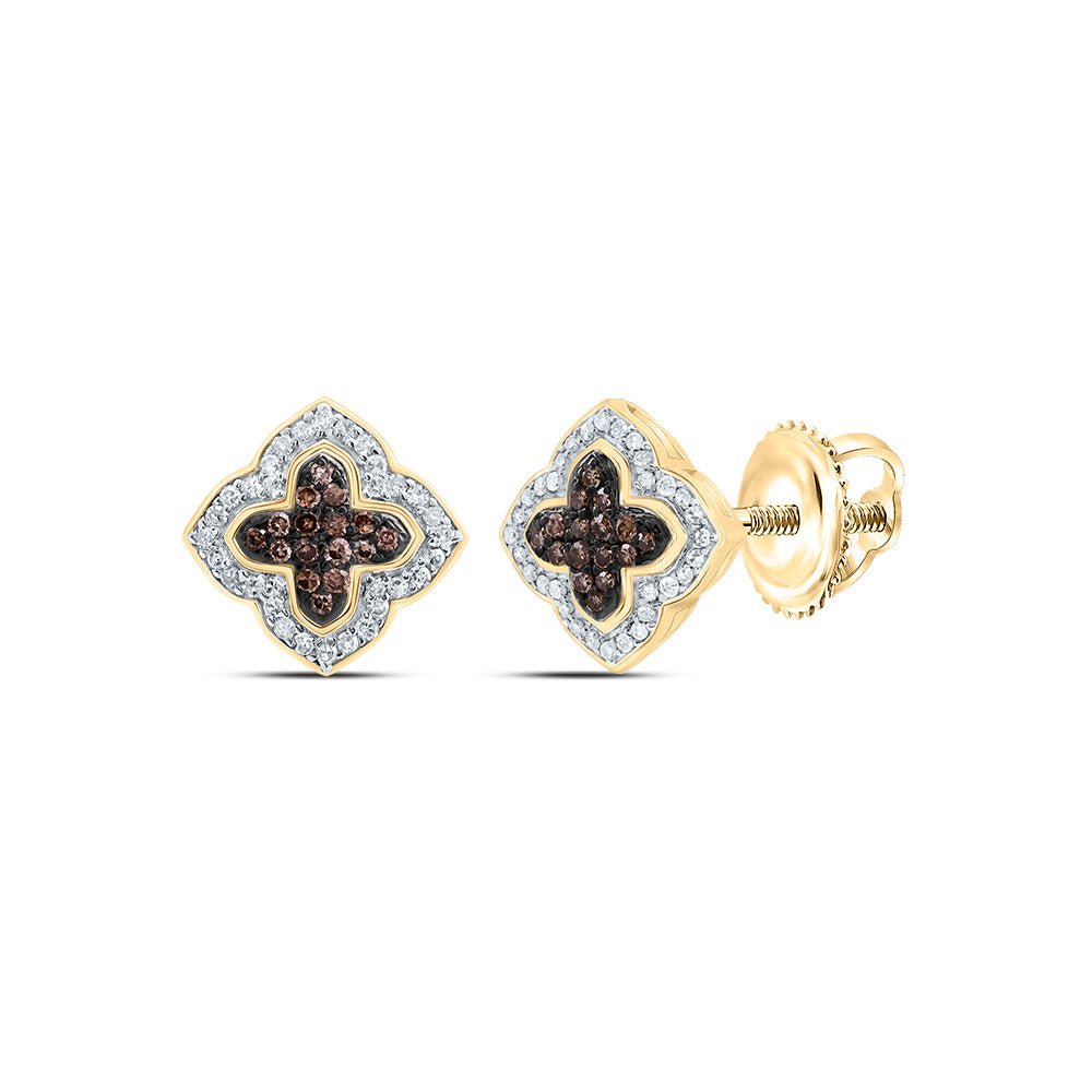 Diamond Earrings in 10K Yellow Gold for Everyday Wear - Splendid Jewellery