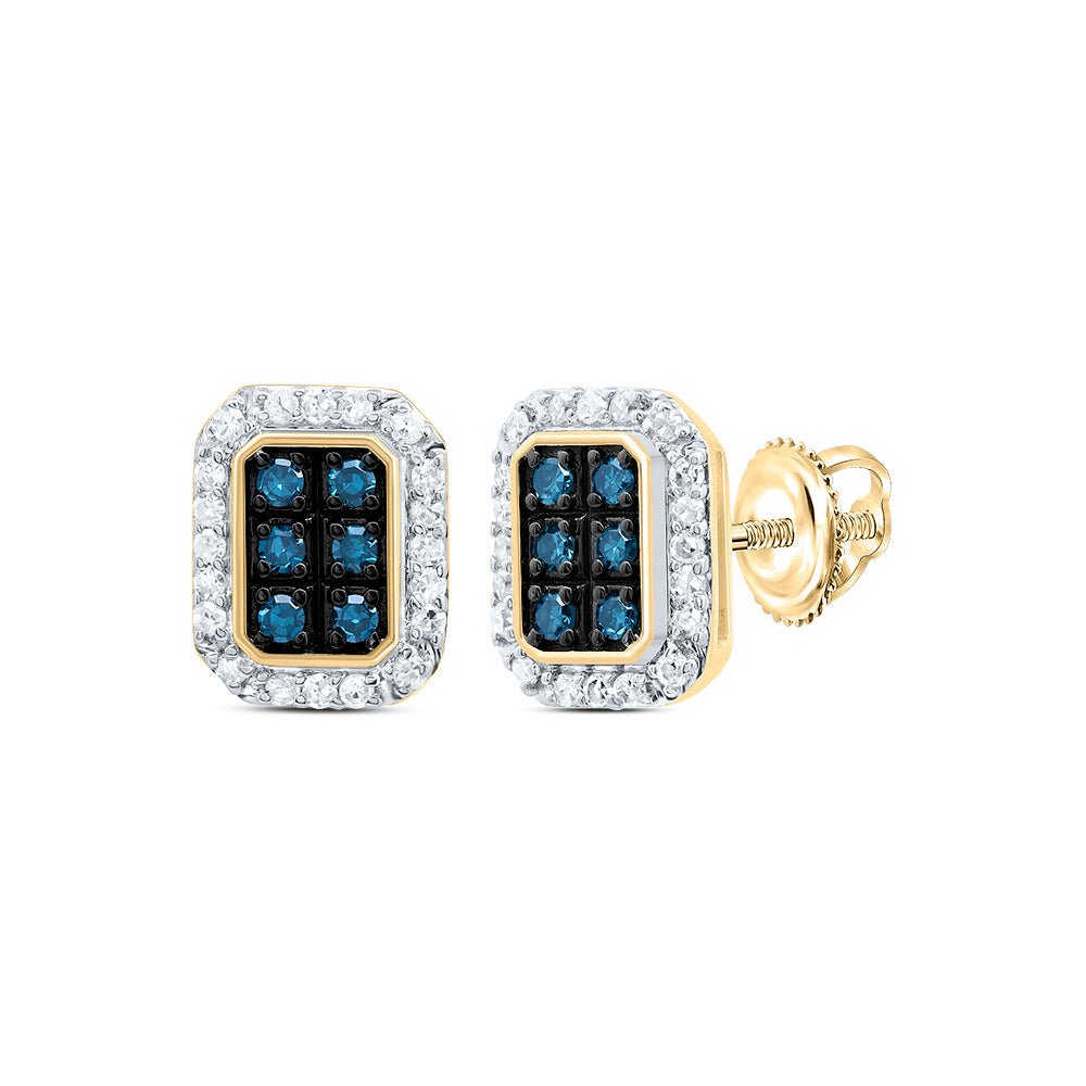 10K Yellow Gold Diamond Stud Earrings 1/5 Cttw - Splendid Jewellery