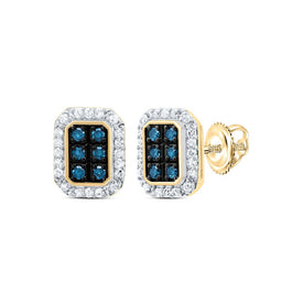 10K Yellow Gold Diamond Stud Earrings 1/5 Cttw - Splendid Jewellery