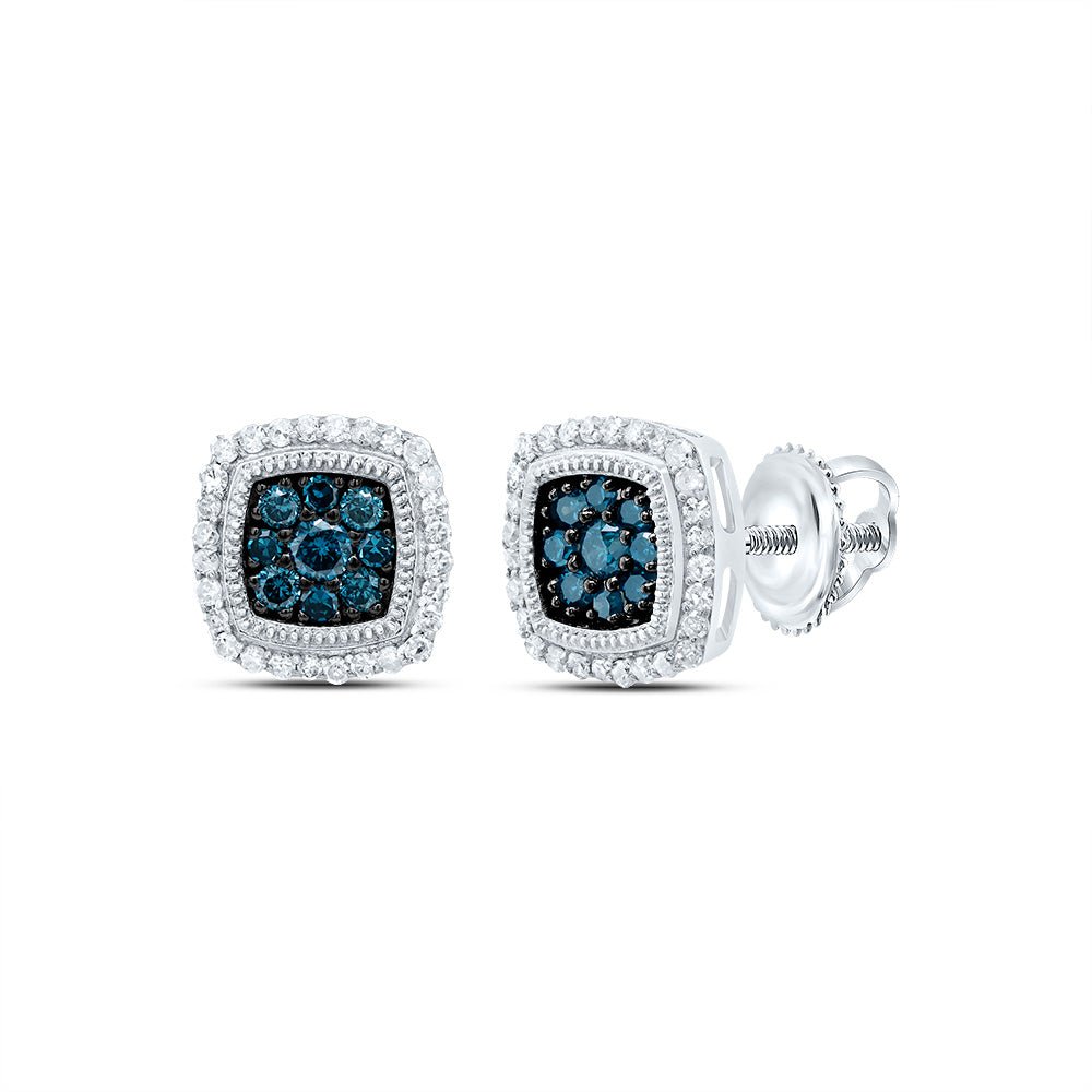 10K White Gold Diamond Stud Earrings 1/3 Cttw - Splendid Jewellery