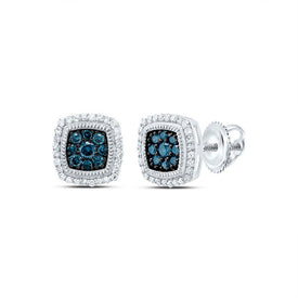 10K White Gold Diamond Stud Earrings 1/3 Cttw - Splendid Jewellery